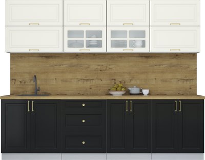 Кухонный гарнитур Интерлиния Мила Шато 2.7Б - фото