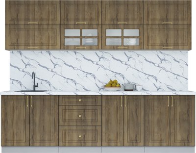 Кухонный гарнитур Интерлиния Мила Шато 2.7Б - фото