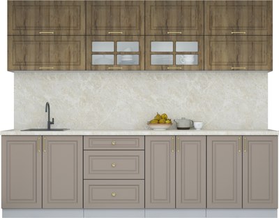 Кухонный гарнитур Интерлиния Мила Шато 2.7Б - фото