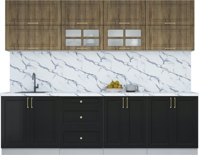 Кухонный гарнитур Интерлиния Мила Шато 2.7Б - фото