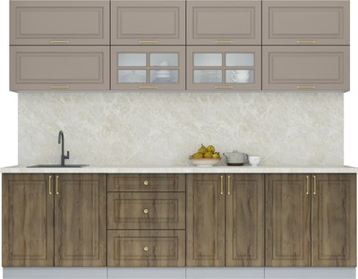 Кухонный гарнитур Интерлиния Мила Шато 2.7Б - фото