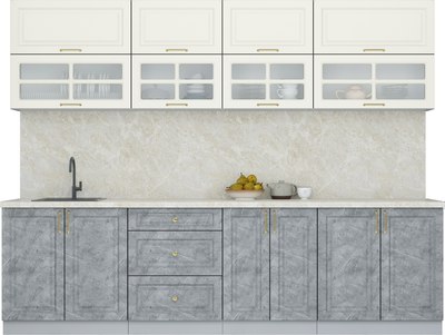 Кухонный гарнитур Интерлиния Мила Шато 2.8Б - фото