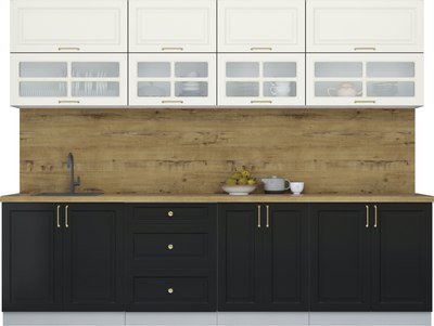 Кухонный гарнитур Интерлиния Мила Шато 2.8Б - фото