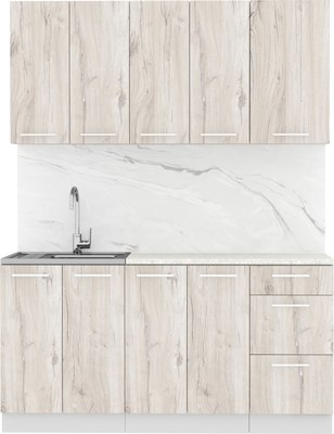 Кухонный гарнитур Артём-Мебель Оля СН-114 без стекла МДФ 1.6/3м  - фото