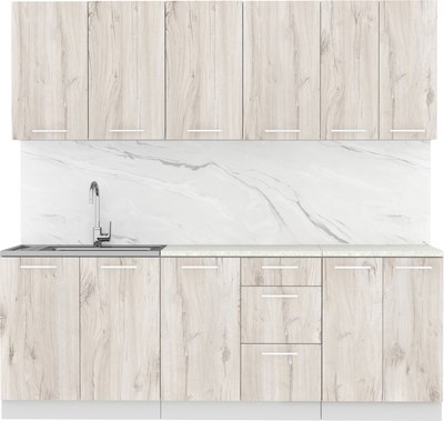 Кухонный гарнитур Артём-Мебель Оля СН-114 без стекла МДФ 2.2м  - фото