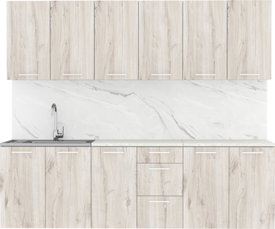 Кухонный гарнитур Артём-Мебель Оля СН-114 без стекла МДФ 2.4м - фото