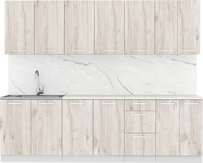 Кухонный гарнитур Артём-Мебель Оля СН-114 без стекла МДФ 2.6м  - фото