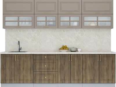 Кухонный гарнитур Интерлиния Мила Шато 2.8Б - фото