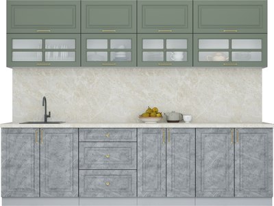Кухонный гарнитур Интерлиния Мила Шато 2.8Б - фото