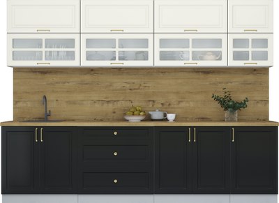 Кухонный гарнитур Интерлиния Мила Шато 2.9Б - фото