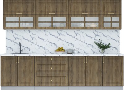 Кухонный гарнитур Интерлиния Мила Шато 2.9Б - фото