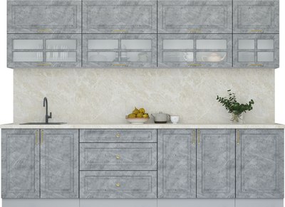 Кухонный гарнитур Интерлиния Мила Шато 2.9Б - фото