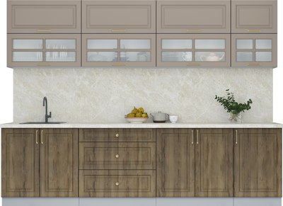 Кухонный гарнитур Интерлиния Мила Шато 2.9Б - фото