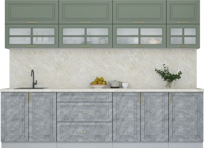 Кухонный гарнитур Интерлиния Мила Шато 2.9Б - фото