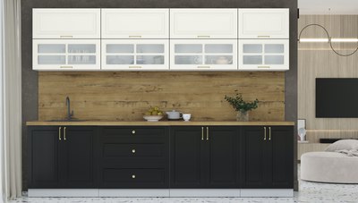 Кухонный гарнитур Интерлиния Мила Шато 3.0Б