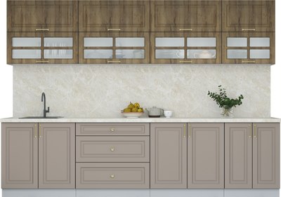 Кухонный гарнитур Интерлиния Мила Шато 3.0Б - фото