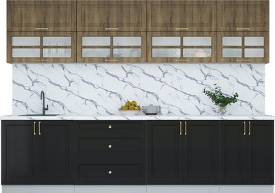 Кухонный гарнитур Интерлиния Мила Шато 3.0Б - фото