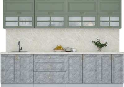 Кухонный гарнитур Интерлиния Мила Шато 3.0Б - фото