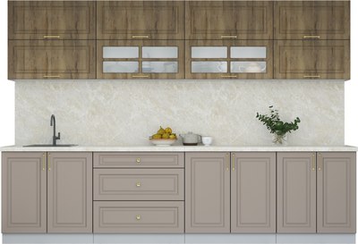 Кухонный гарнитур Интерлиния Мила Шато 3.1Б - фото