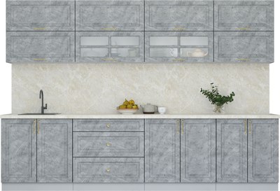 Кухонный гарнитур Интерлиния Мила Шато 3.1Б - фото