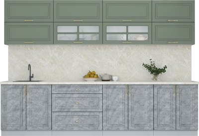 Кухонный гарнитур Интерлиния Мила Шато 3.1Б - фото