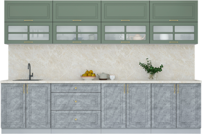 Кухонный гарнитур Интерлиния Мила Шато 3.2Б - фото