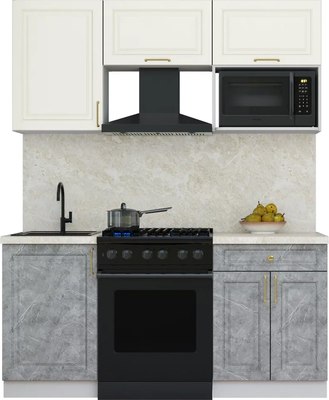 Кухонный гарнитур Интерлиния Мила Шато 1.7В - фото