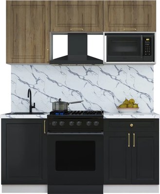 Кухонный гарнитур Интерлиния Мила Шато 1.7В - фото