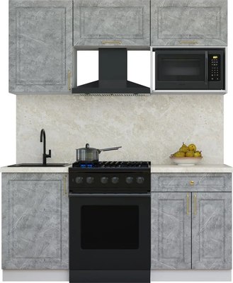 Кухонный гарнитур Интерлиния Мила Шато 1.7В - фото