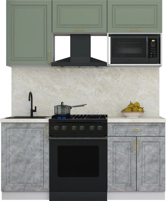 Кухонный гарнитур Интерлиния Мила Шато 1.7В - фото