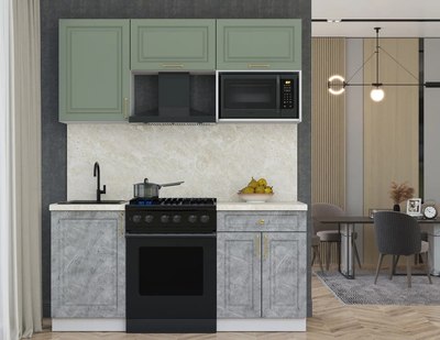 Кухонный гарнитур Интерлиния Мила Шато 1.7В