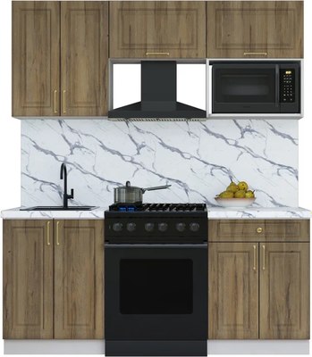 Кухонный гарнитур Интерлиния Мила Шато 1.8В - фото