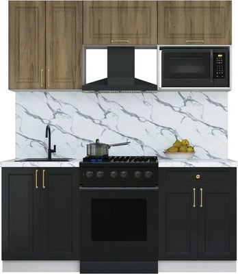 Кухонный гарнитур Интерлиния Мила Шато 1.8В - фото