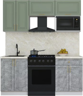 Кухонный гарнитур Интерлиния Мила Шато 1.8В - фото