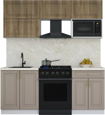 Кухонный гарнитур Интерлиния Мила Шато 1.9В - фото
