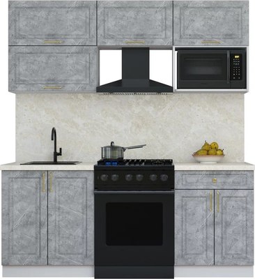 Кухонный гарнитур Интерлиния Мила Шато 1.9В - фото