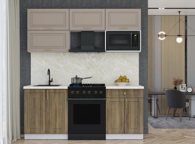 Кухонный гарнитур Интерлиния Мила Шато 1.9В