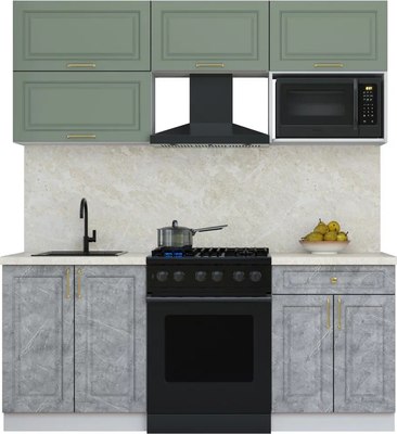 Кухонный гарнитур Интерлиния Мила Шато 1.9В - фото