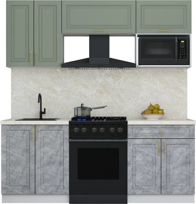 Кухонный гарнитур Интерлиния Мила Шато 2.0В - фото