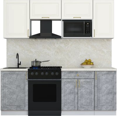 Кухонный гарнитур Интерлиния Мила Шато 2.1В - фото