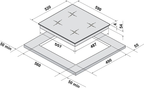 Индукционная варочная панель Krona Genesis 60 BL G2 / КА-00009445