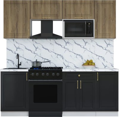 Кухонный гарнитур Интерлиния Мила Шато 2.1В - фото