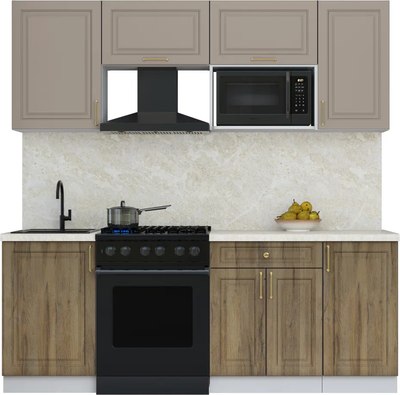Кухонный гарнитур Интерлиния Мила Шато 2.1В - фото