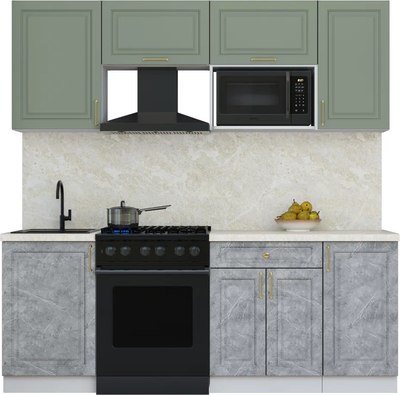 Кухонный гарнитур Интерлиния Мила Шато 2.1В - фото