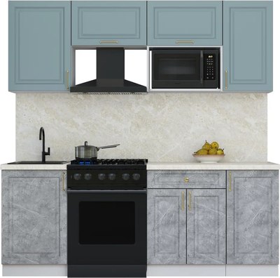 Кухонный гарнитур Интерлиния Мила Шато 2.1В - фото