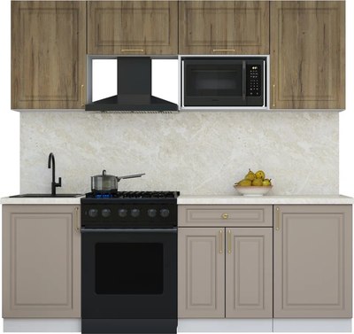 Кухонный гарнитур Интерлиния Мила Шато 2.2В - фото