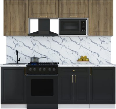 Кухонный гарнитур Интерлиния Мила Шато 2.2В - фото