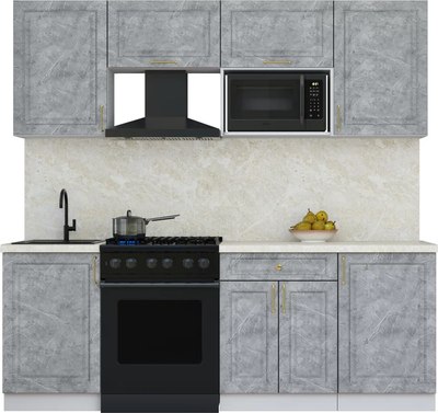 Кухонный гарнитур Интерлиния Мила Шато 2.2В - фото