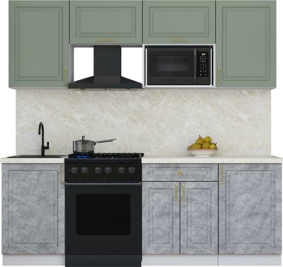 Кухонный гарнитур Интерлиния Мила Шато 2.2В - фото