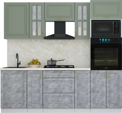 Кухонный гарнитур Интерлиния Мила Шато 2.3В - фото